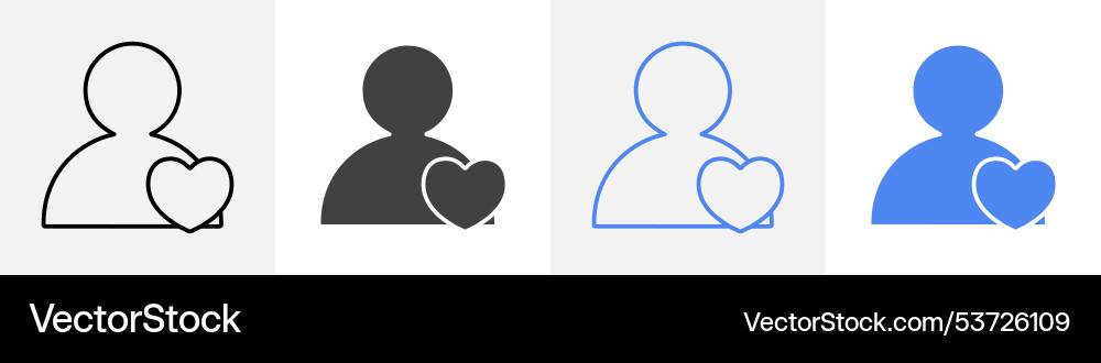 User like icon set use for web vector image
