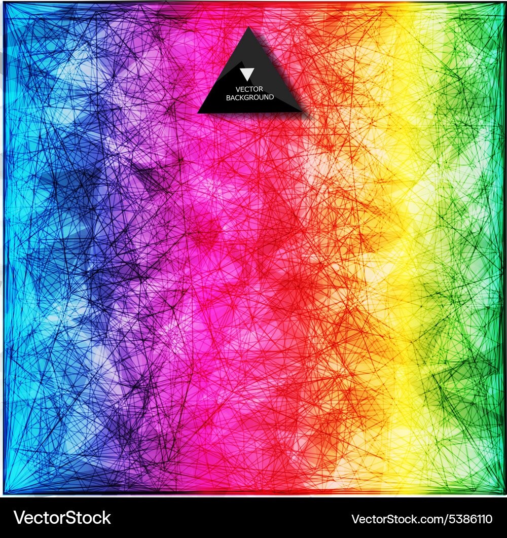 Abstract rainbow web background triangles Vector Image