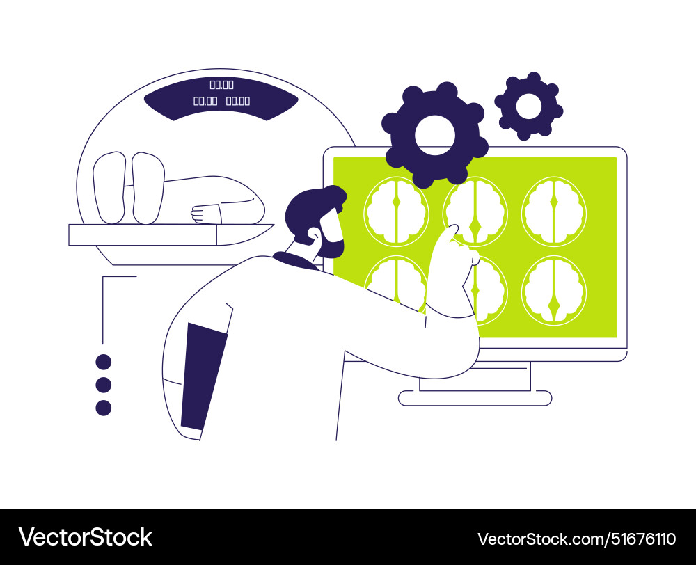 Ct scan results abstract concept Vector Image