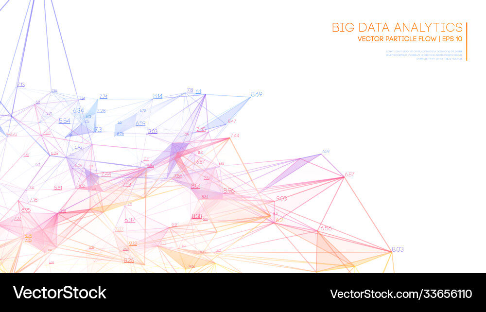 Data Analytics & Blockchain Technology vector image