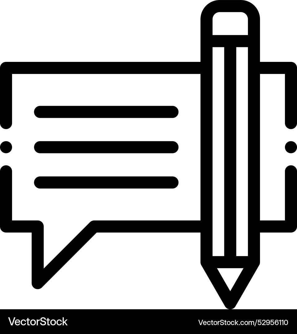Discussion icon thin linear style design isolated Vector Image