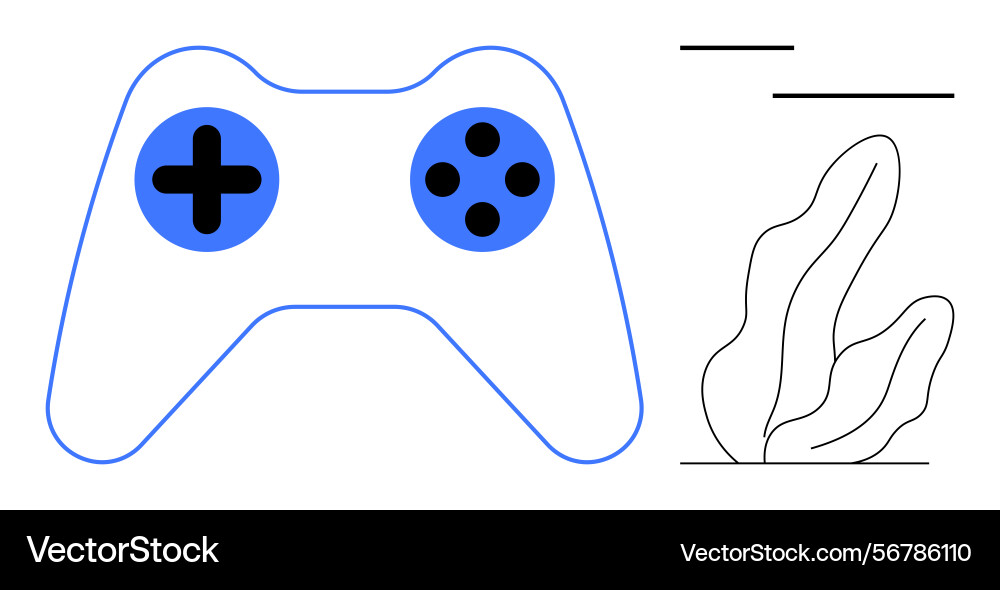 Game controller with modern abstract elements Vector Image