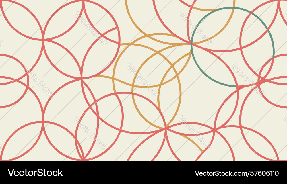 Intersecting abstract circles harmonious fluid vector image