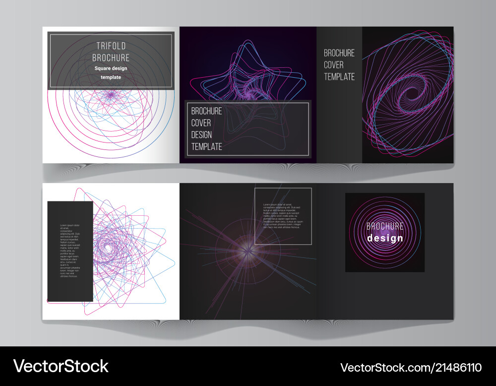 Layout of two square format covers design Layout of two square format covers design vector image
