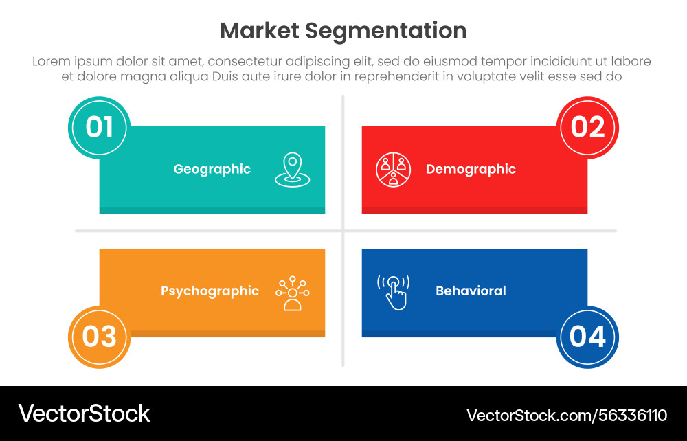 Market segmentation framework analysis Market segmentation framework analysis vector image