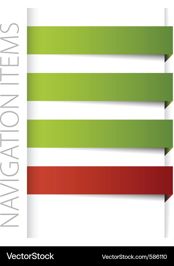 Modern navigation items Vector Image