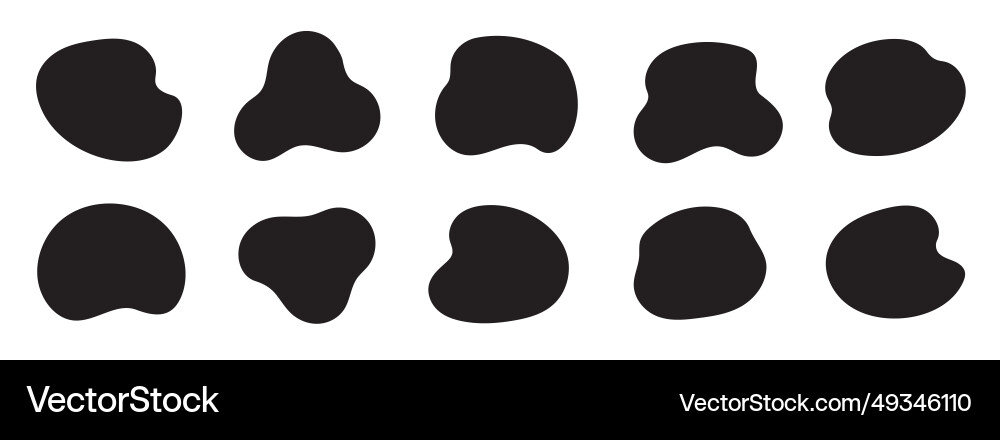 Organic blob shape abstract amoeba irregular Vector Image