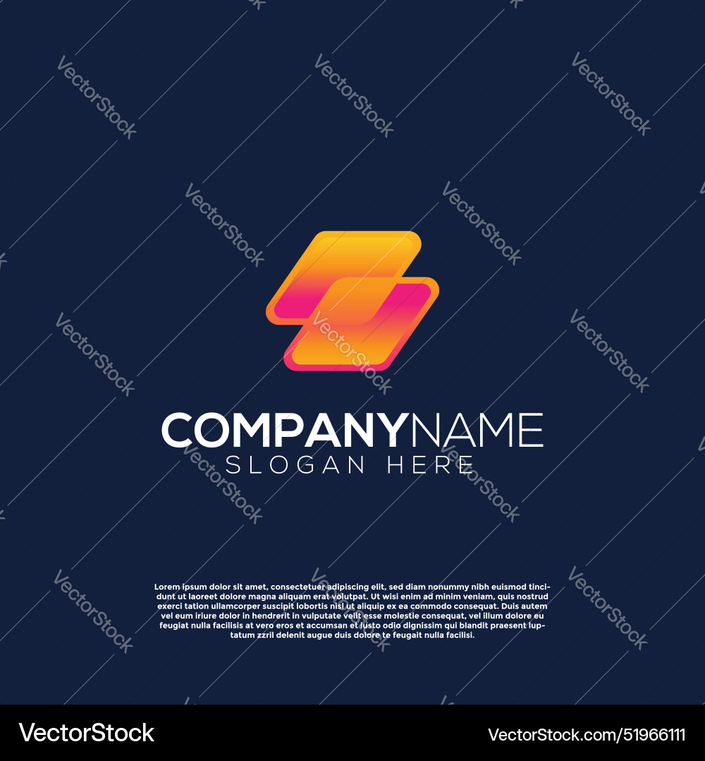 Gradient report document logo Vector Image