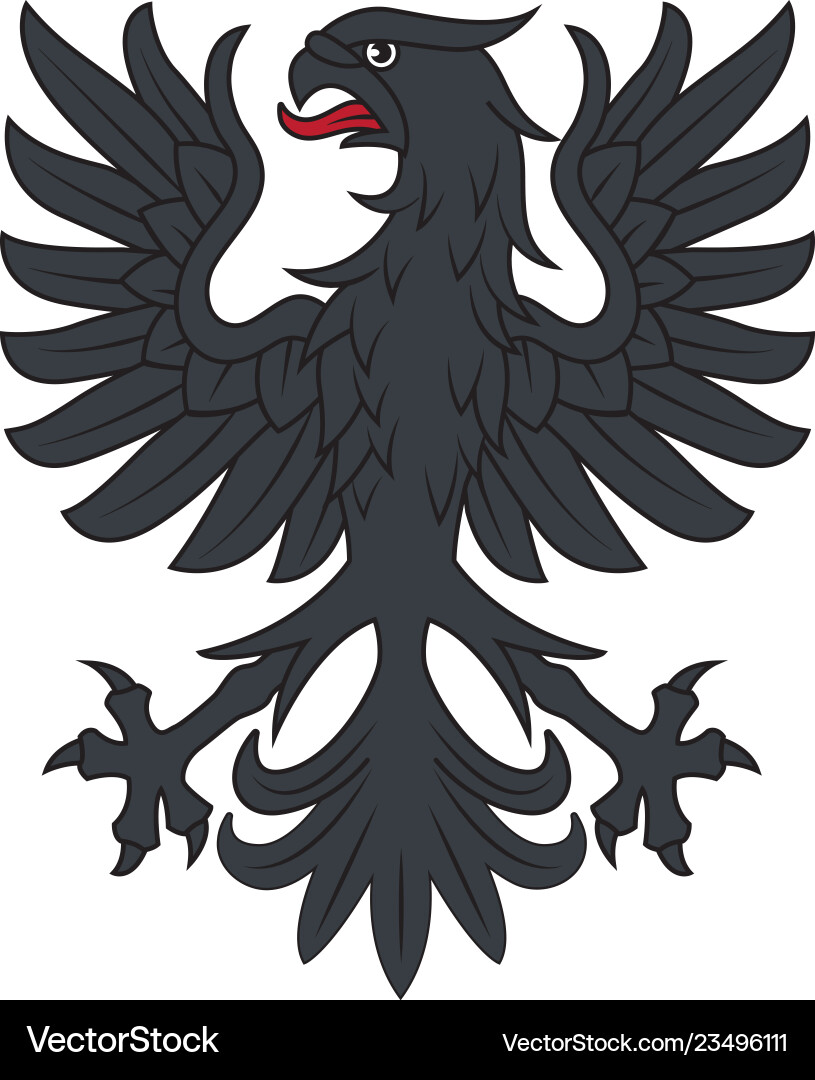 Heraldic black eagle Royalty Free Vector Image