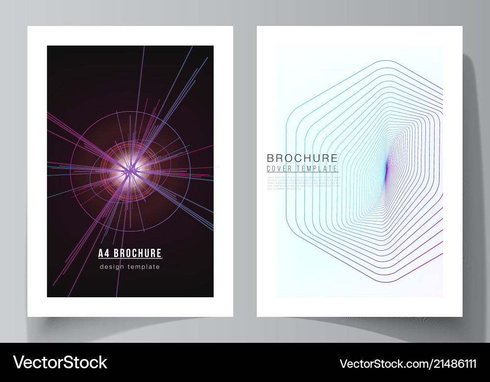 Layout of a4 format cover mockups design Layout of a4 format cover mockups design vector image