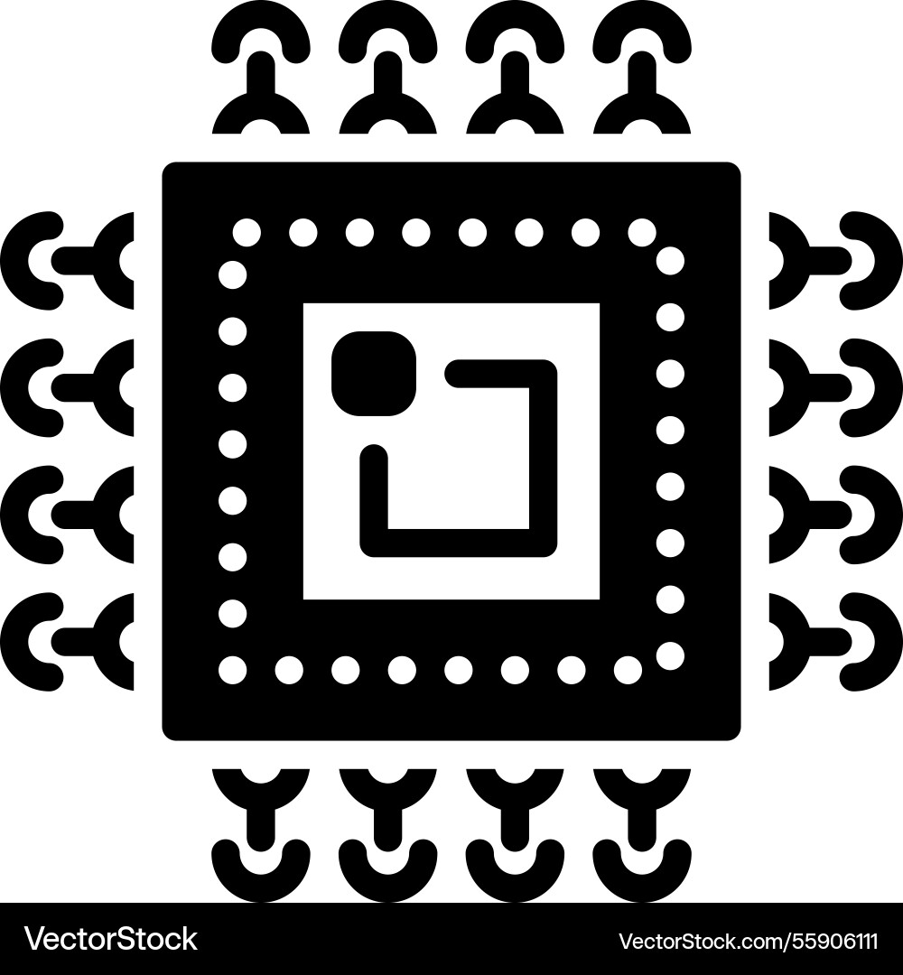 Microprocessor Vector Image