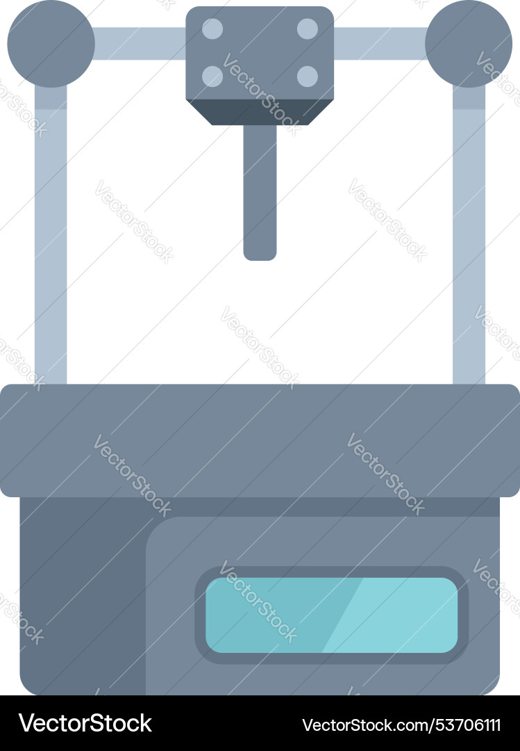 Modern 3d printer creating prototype model using Modern 3d printer creating prototype model using vector image