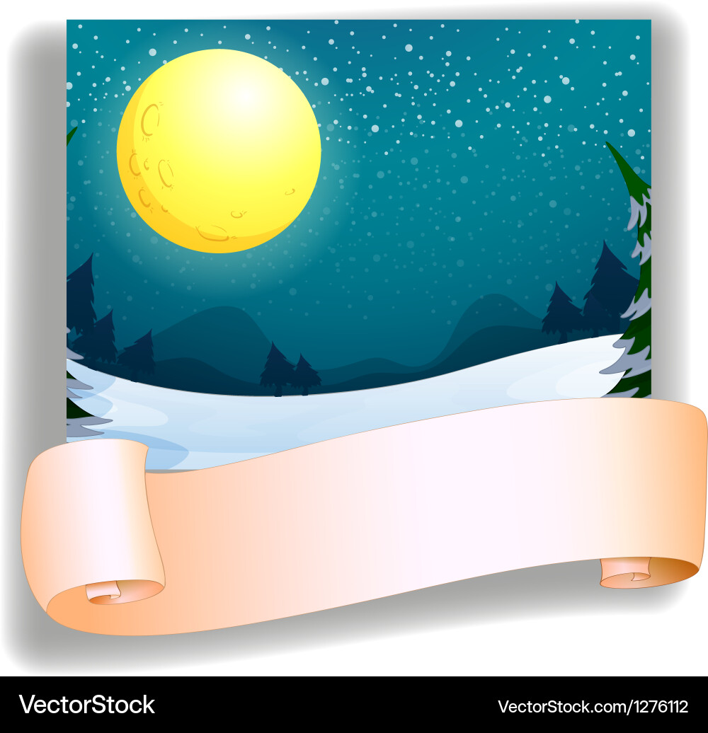 A fullmoon and an empty template vector image