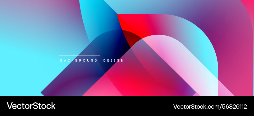Abstract gradients overlap creating dynamic vector image