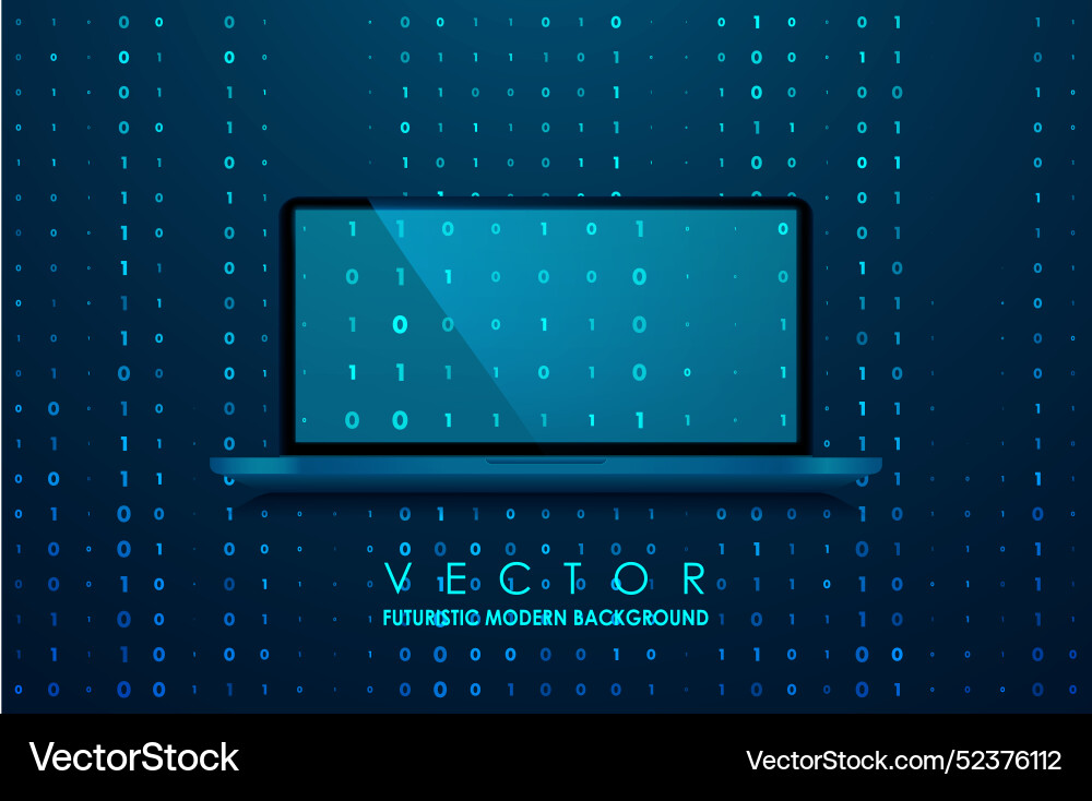 Abstract virtueller digitaler Stream binärer Computer Abstract virtueller digitaler Stream binärer Computer vektorbild