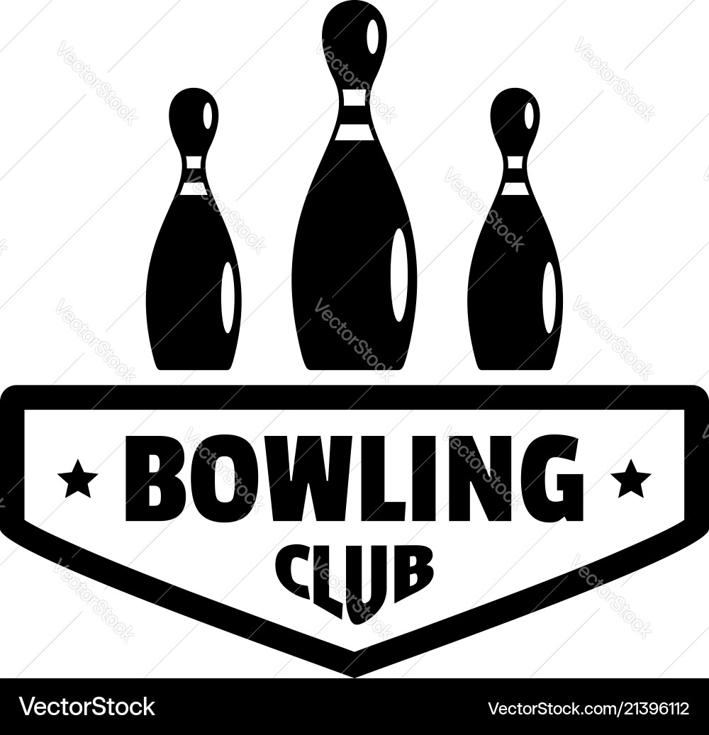 Bowling club logo simple style Bowling club logo simple style Vector Image