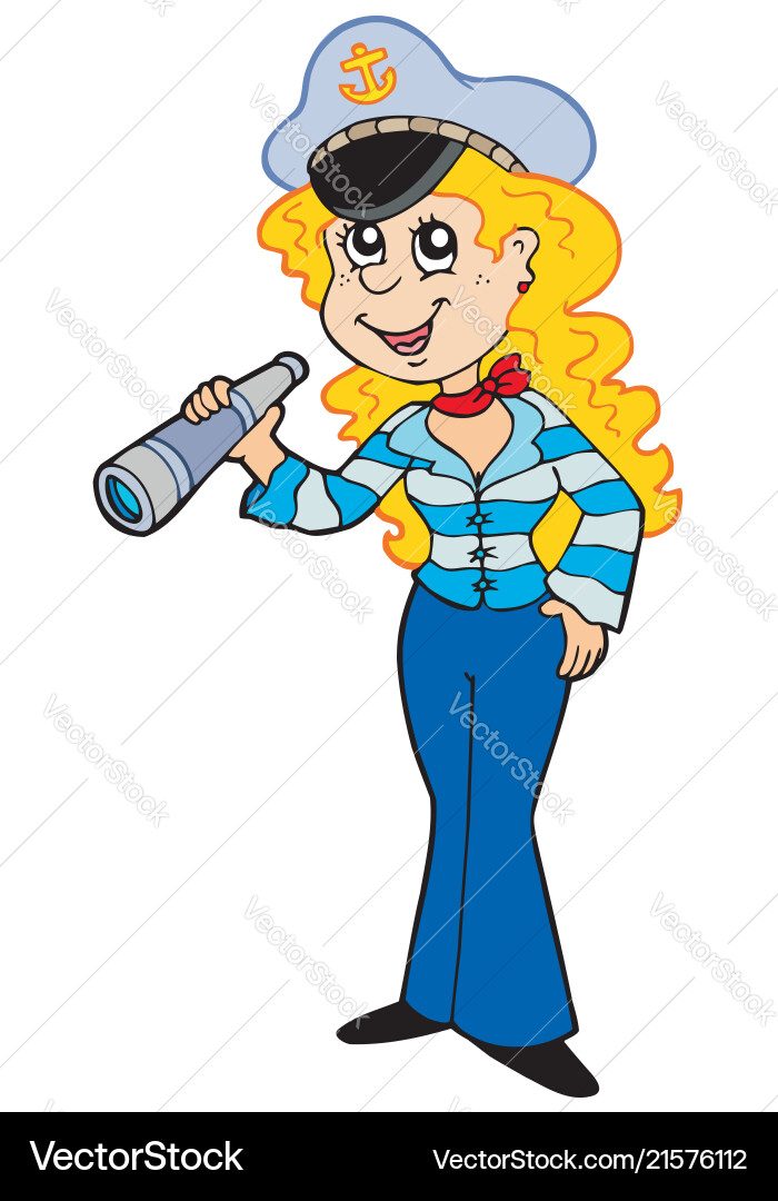 Cute sailor girl Cute sailor girl vector image