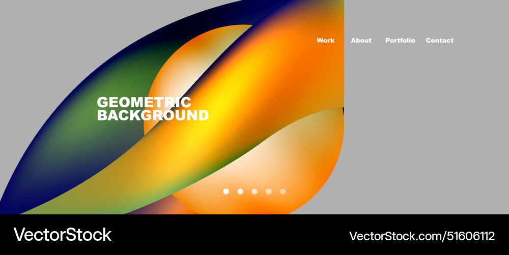 Dynamic flowing shapes concept design composition Vector Image