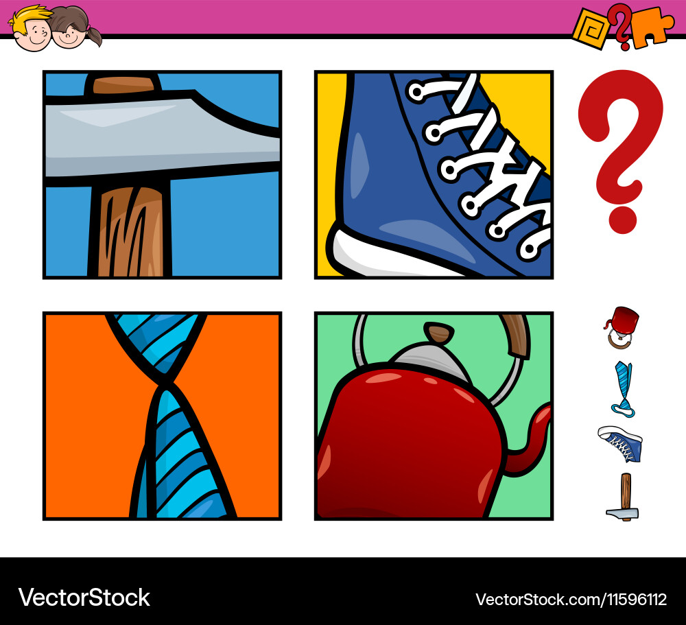 Educational activity with objects Vector Image