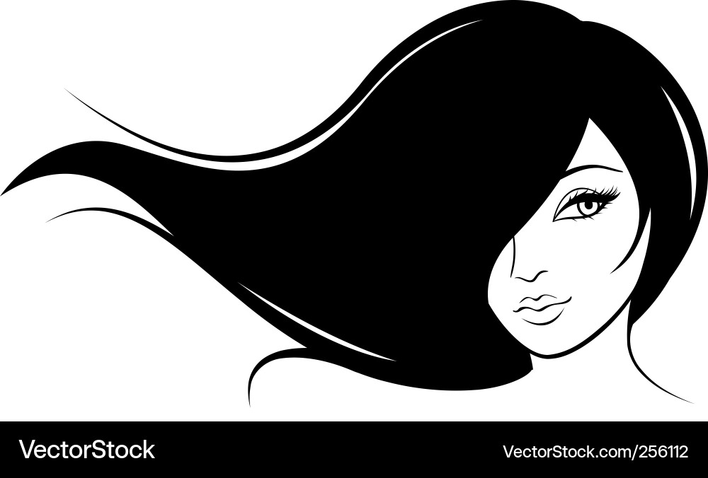 Elegant Girl Portrait vector image