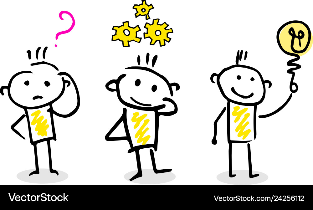From question to great solution From question to great solution vector image