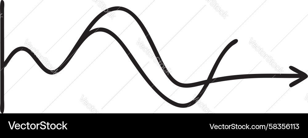 Dynamic Oscillating Wave Line Vector Image
