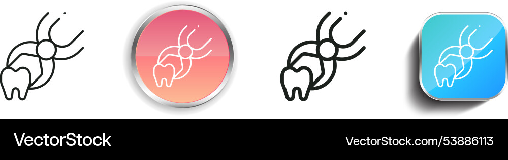 Extraction icon thin linear regular and button Extraction icon thin linear regular and button Vector Image