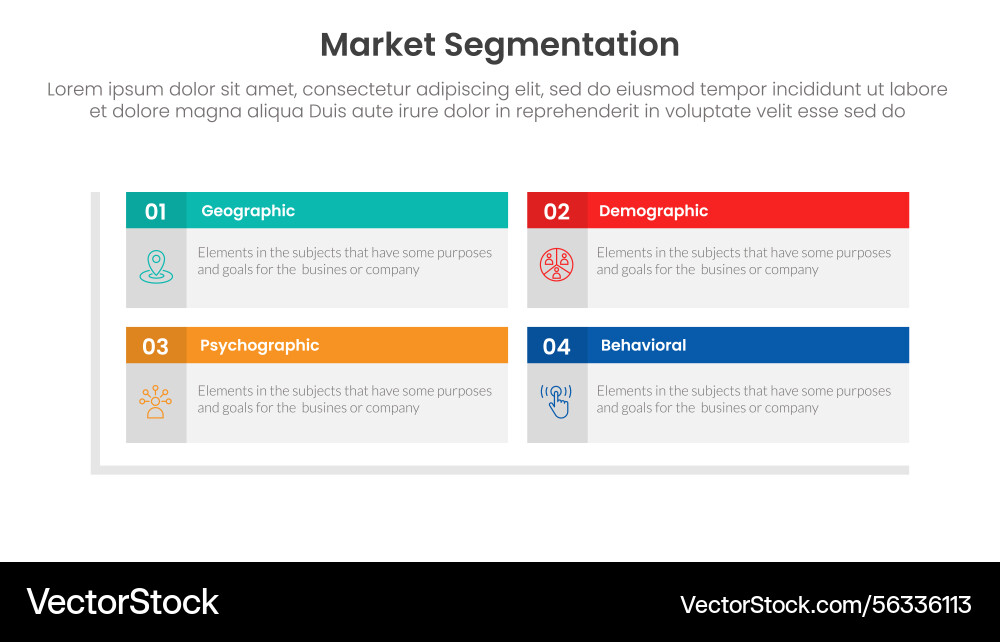 Market segmentation framework analysis Market segmentation framework analysis vector image