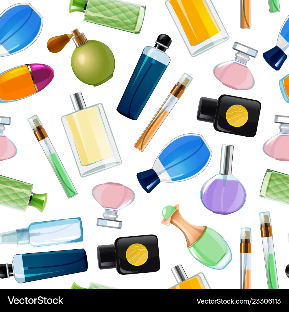 Perfume Bottles Pattern - Elegant Collection vector image