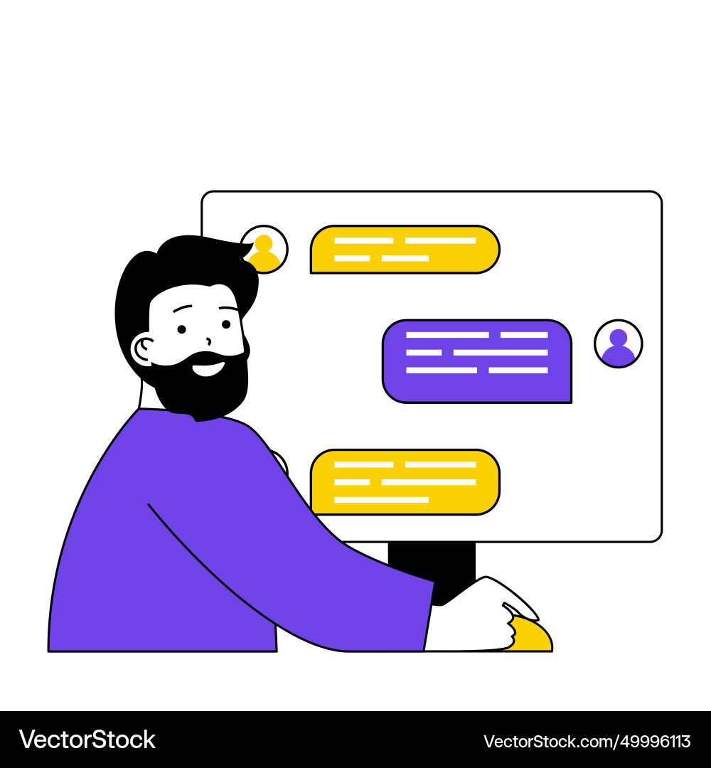 Recruitment concept with cartoon people in flat Recruitment concept with cartoon people in flat Vector Image