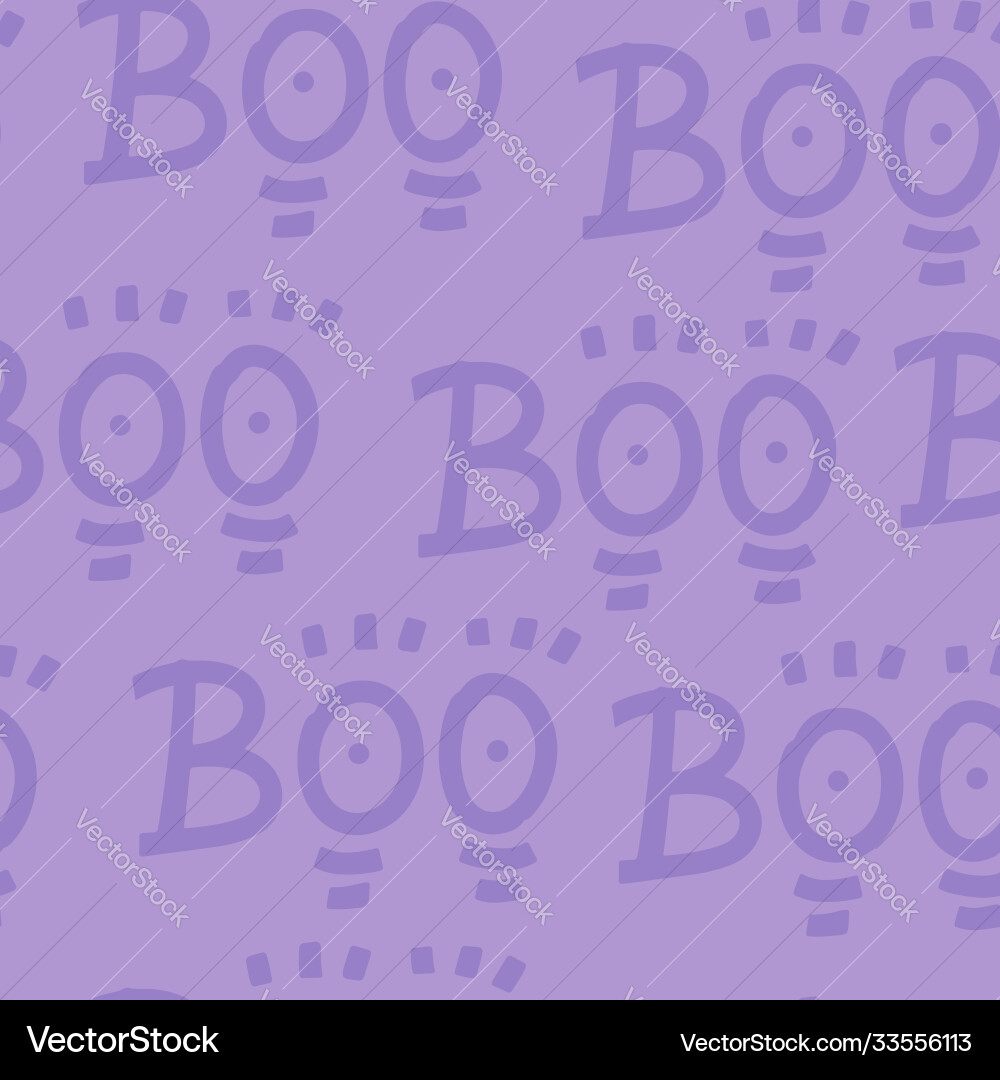Seamless pattern with handwritten text - boo vector image