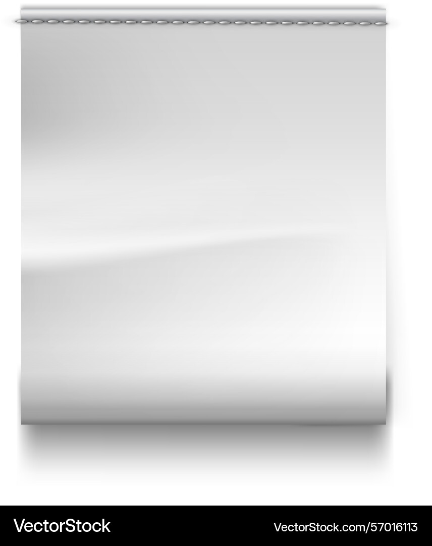 White textile loop label sewn vertically vector image