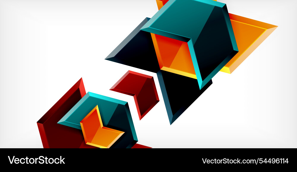 3d arrow techno design template 3d arrow techno design template vector image