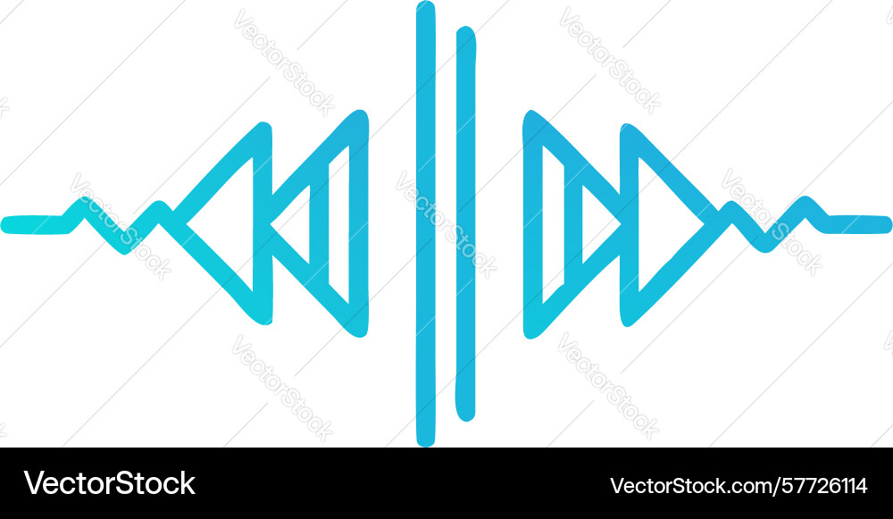 Abstract dynamic sound wave frequency design vector image