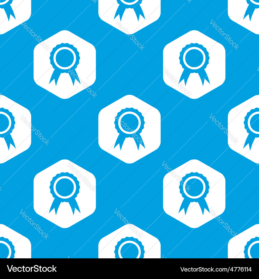 Certificate seal hexagon pattern Vector Image
