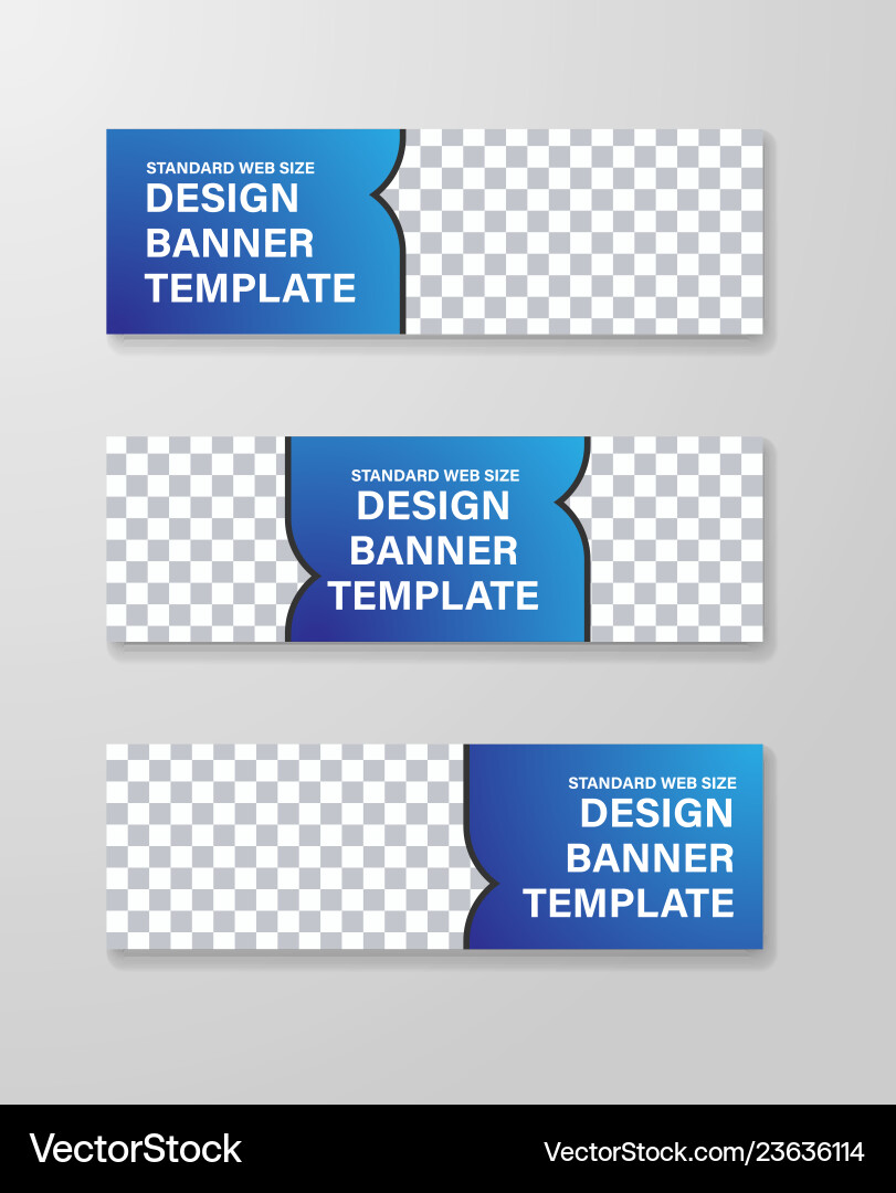 Design horizontal web banners with place Vector Image
