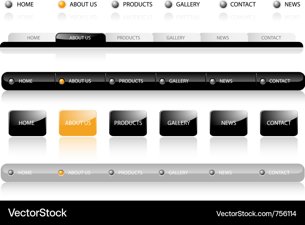Editalbe website navigation templates Vector Image