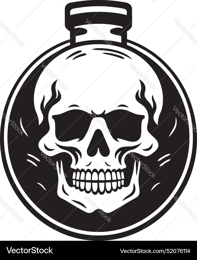 Ghostlygrog design with skull captive in bottle Ghostlygrog design with skull captive in bottle vector image