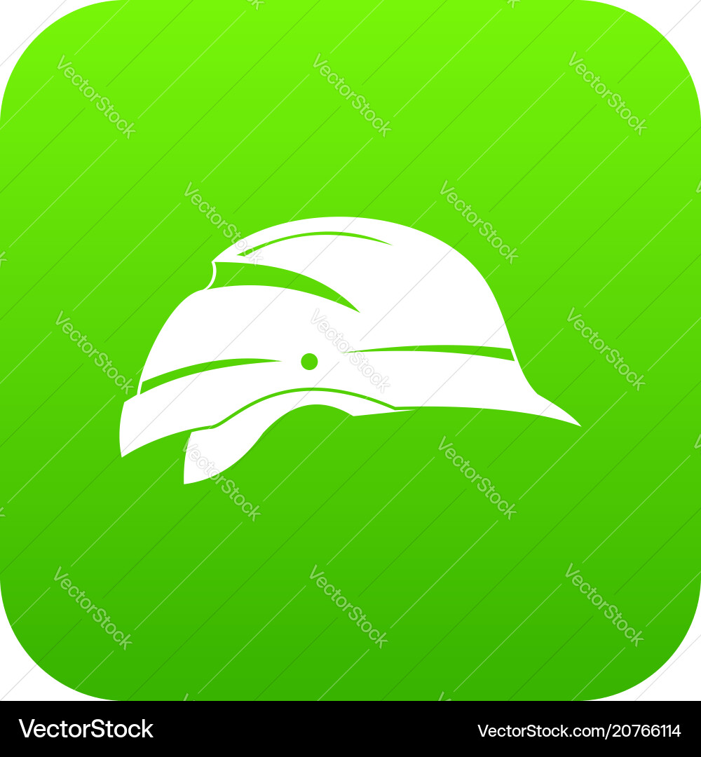 Hardhat icon digital green Hardhat icon digital green vector image