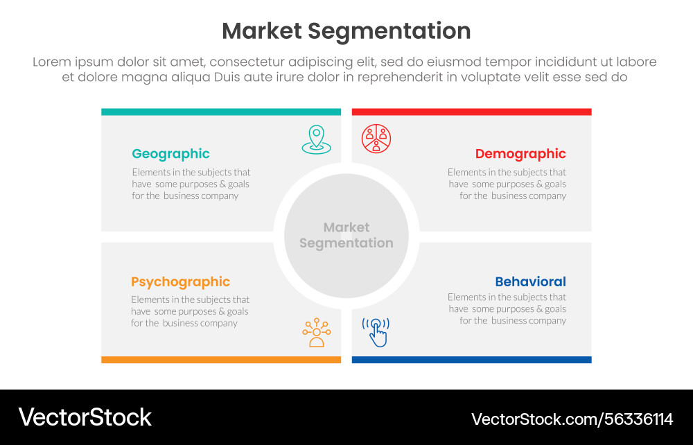 Market segmentation framework analysis Market segmentation framework analysis Vector Image