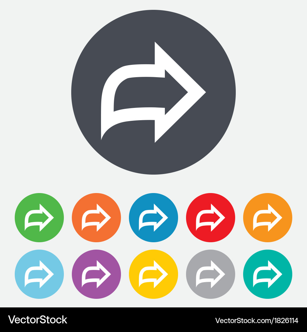 Navigation Arrow Button Icon vector image