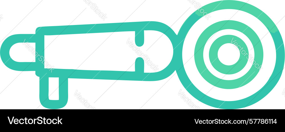 Secure insight tool with magnifying glass and key vector image