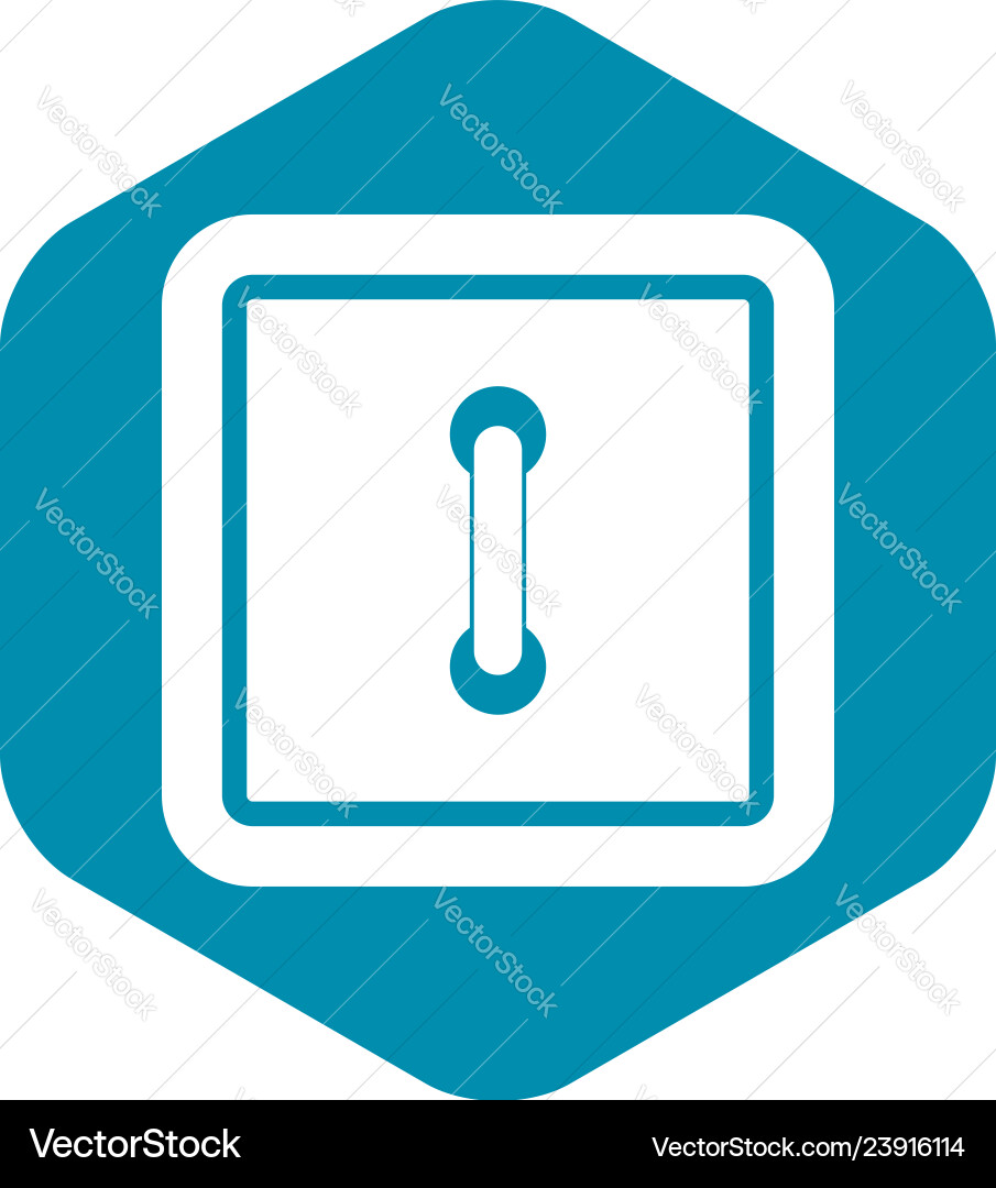 Sewn square button icon simple style Sewn square button icon simple style vector image