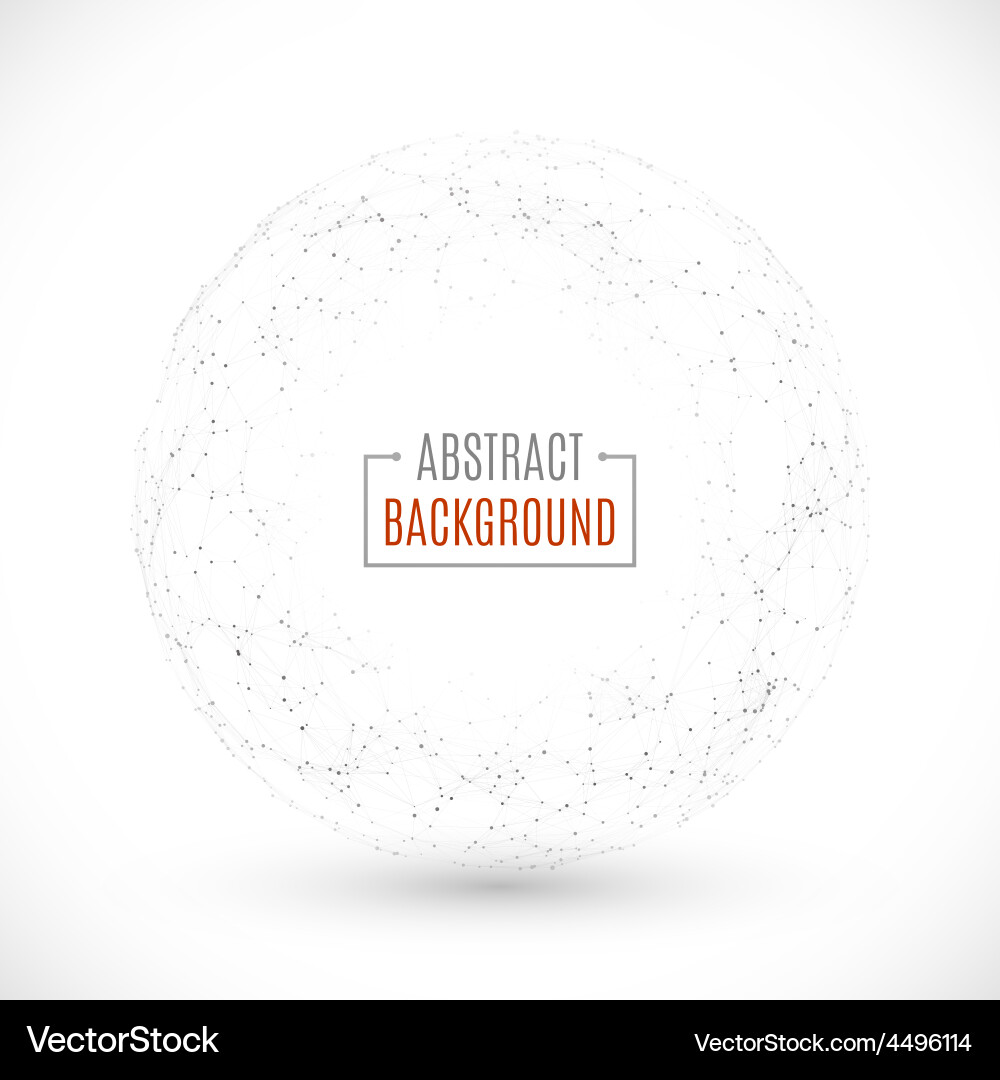 Wireframe mesh polygonal sphere Vector Image