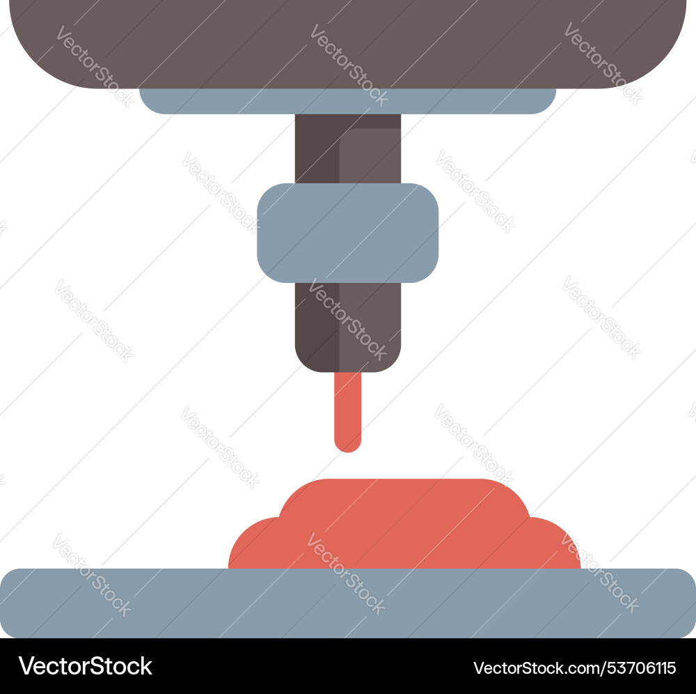 3d printer creating an object from resin material 3d printer creating an object from resin material vector image