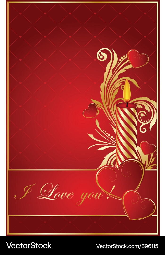 Abstract red background with hearts Vector Image