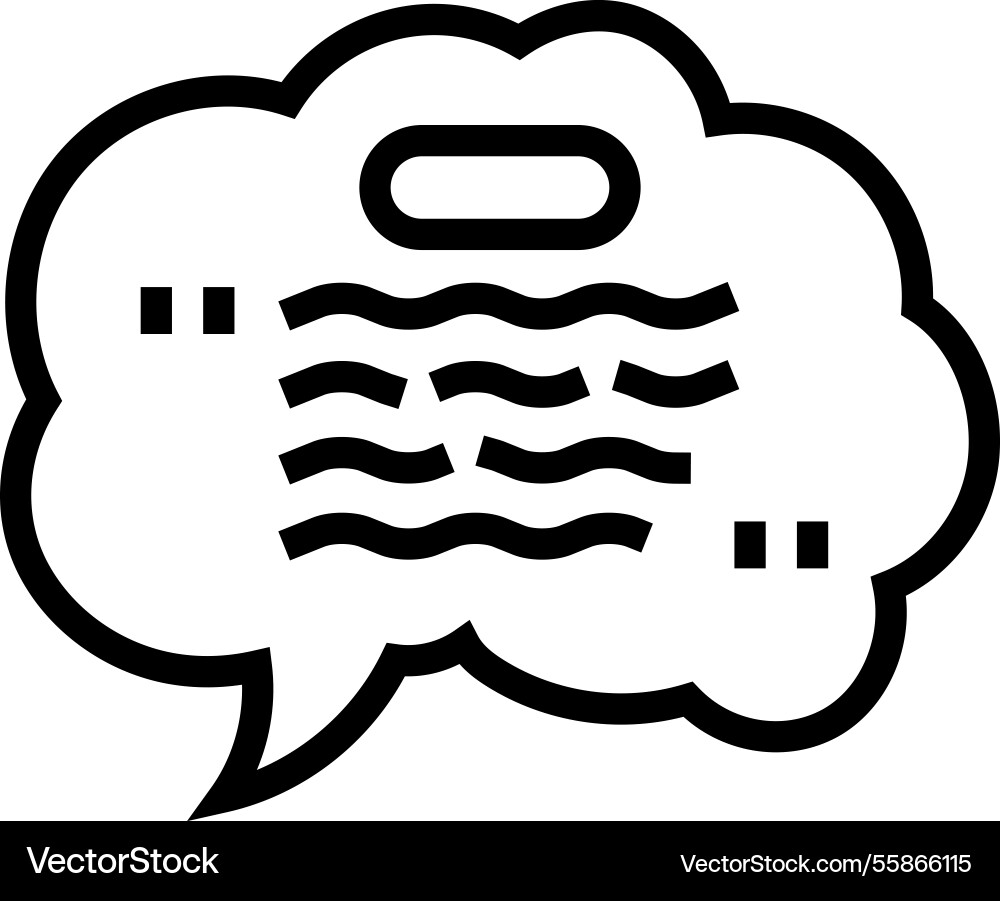 Context bubble nlp line icon vector image