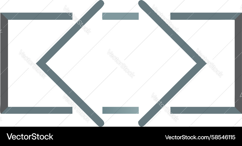 Geometric Arrow Frame Element Vector Image