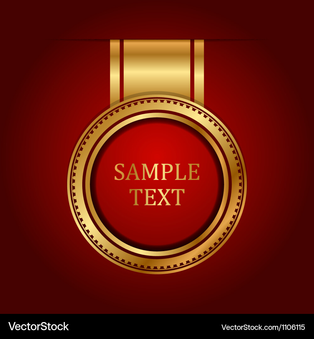 Gold label with space for text Vector Image