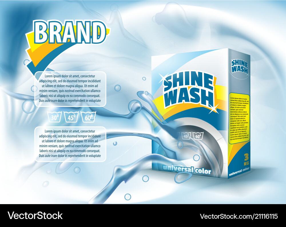 Paket-Design-Template für Wäsche Paket-Design-Template für Wäsche vektorbild